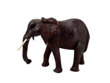 Handgeschnitzter Elefant aus Rosenholz Rüssel gesenkt